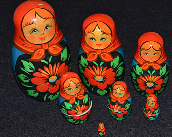 Sevenfold Stacked Matryoshka Doll