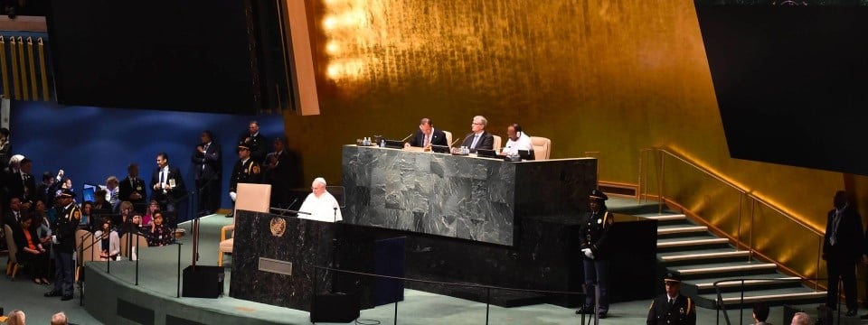 Pope Francis opens the jubilee UN General Assembly in the United States.