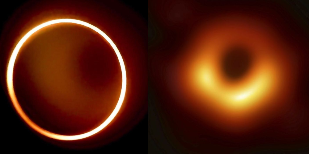 Annular Eclipse representing a black hole.