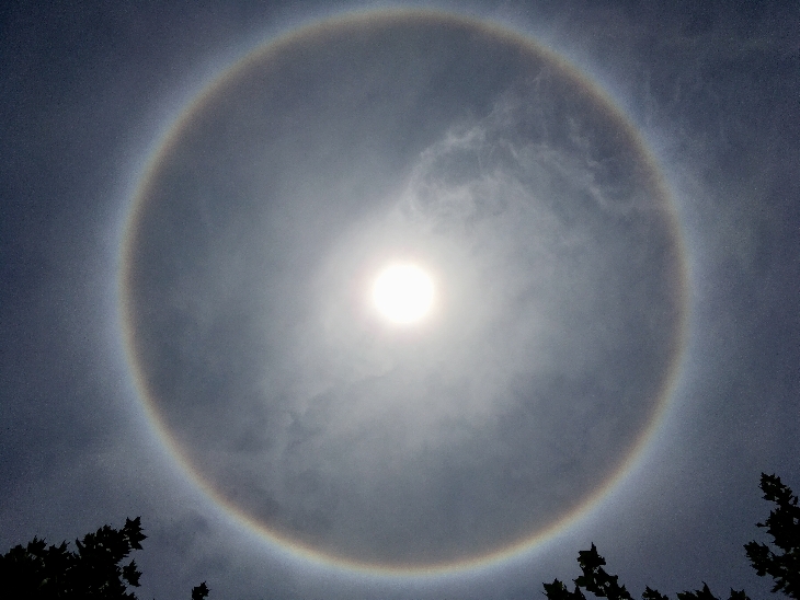 Sonnenhalo in Chile, 18. Dezember 2017.