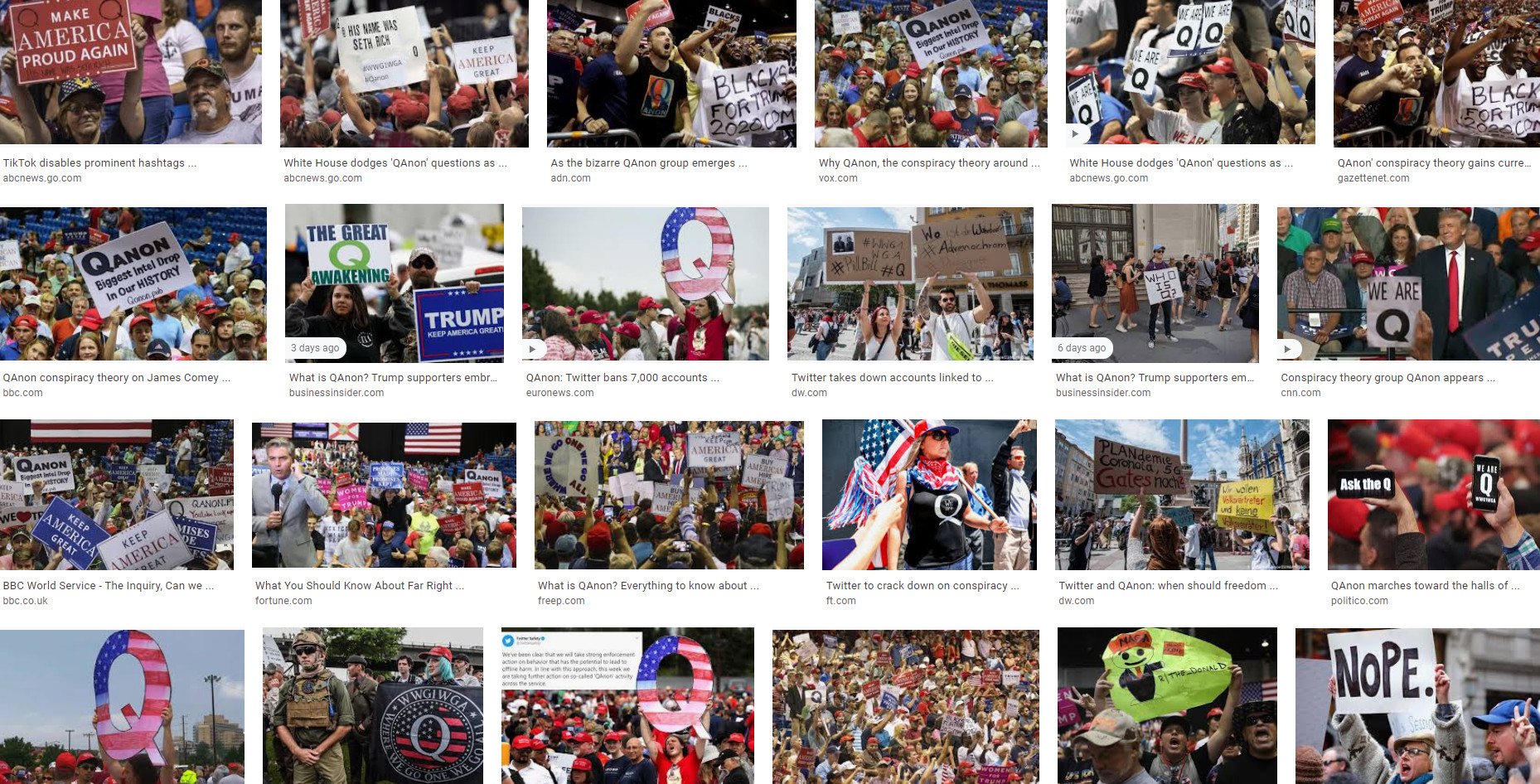 QAnon demonstrations