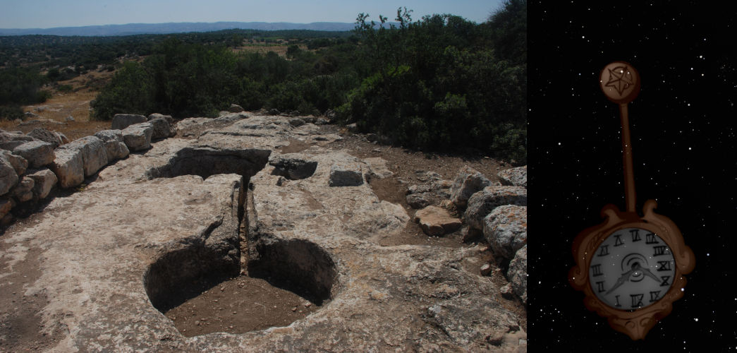 An ancient winepress in comparison with Horologium