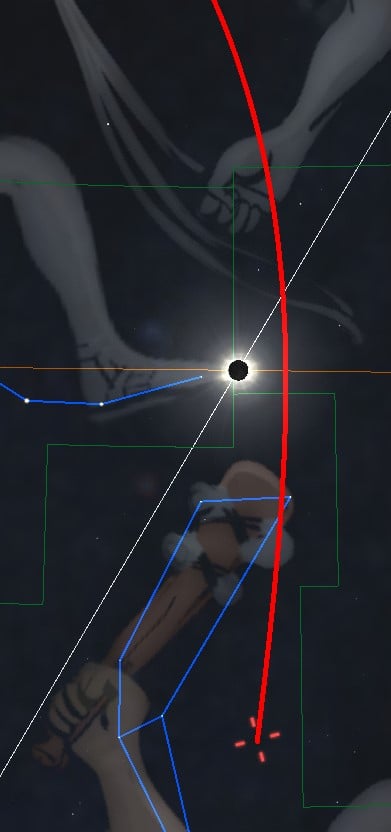 Comet NEOWISE went through Orion during the 2020 eclipse.